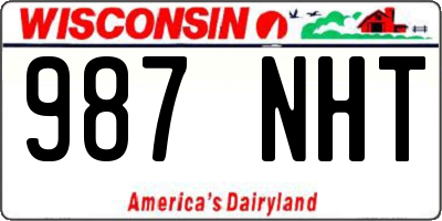 WI license plate 987NHT