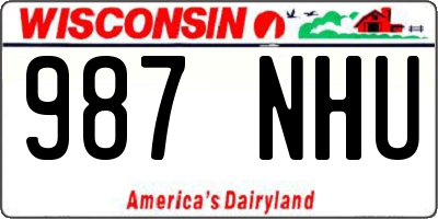 WI license plate 987NHU