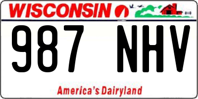 WI license plate 987NHV