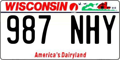 WI license plate 987NHY