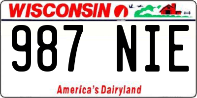 WI license plate 987NIE