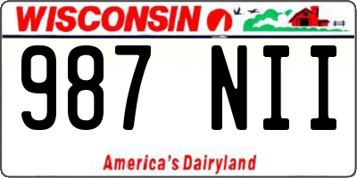 WI license plate 987NII