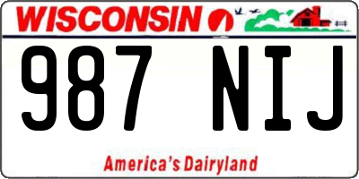 WI license plate 987NIJ