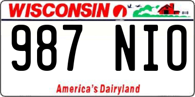 WI license plate 987NIO