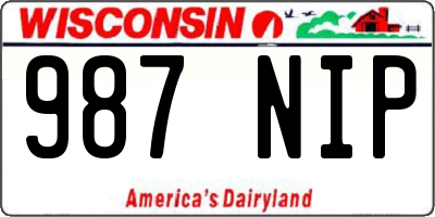 WI license plate 987NIP