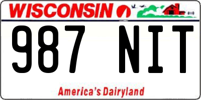 WI license plate 987NIT