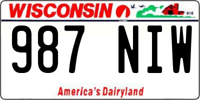 WI license plate 987NIW