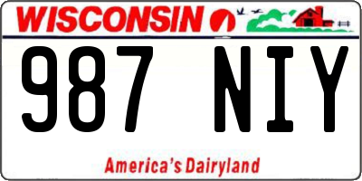 WI license plate 987NIY