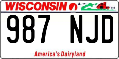 WI license plate 987NJD