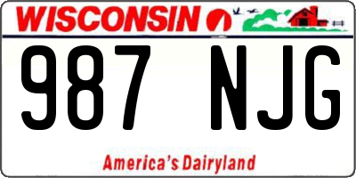 WI license plate 987NJG