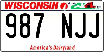 WI license plate 987NJJ