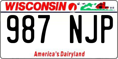 WI license plate 987NJP
