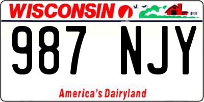 WI license plate 987NJY