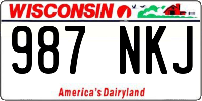 WI license plate 987NKJ