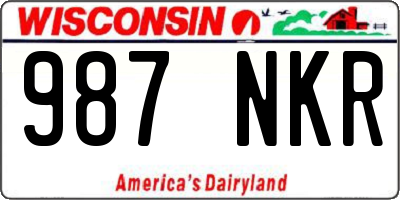 WI license plate 987NKR