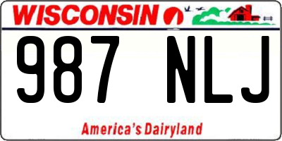 WI license plate 987NLJ