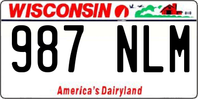 WI license plate 987NLM
