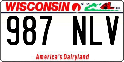WI license plate 987NLV