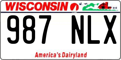 WI license plate 987NLX