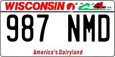 WI license plate 987NMD