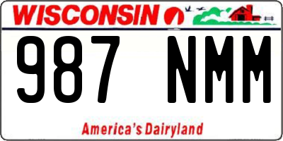 WI license plate 987NMM