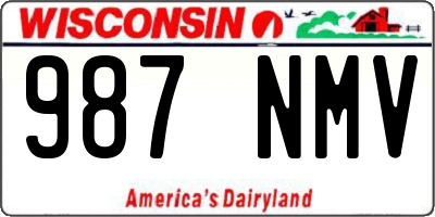 WI license plate 987NMV