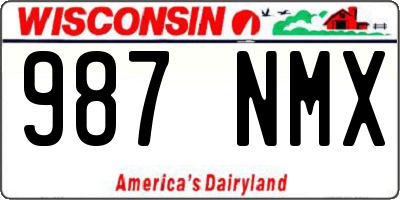 WI license plate 987NMX