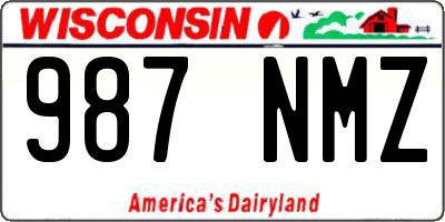 WI license plate 987NMZ