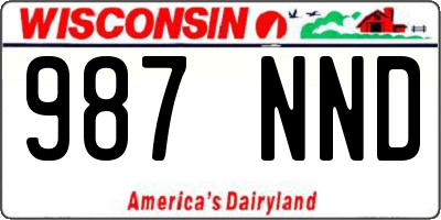 WI license plate 987NND
