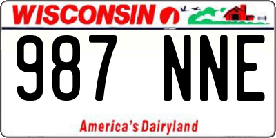 WI license plate 987NNE