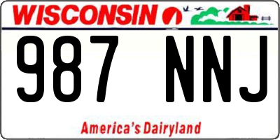 WI license plate 987NNJ