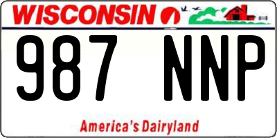 WI license plate 987NNP