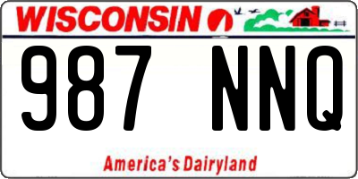WI license plate 987NNQ