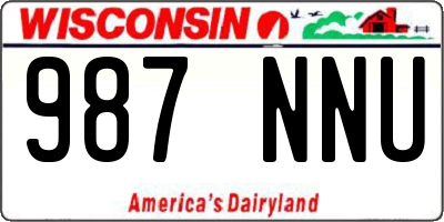 WI license plate 987NNU