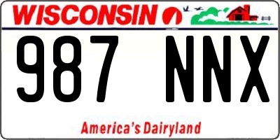 WI license plate 987NNX
