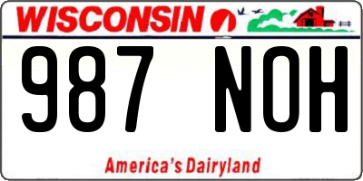 WI license plate 987NOH
