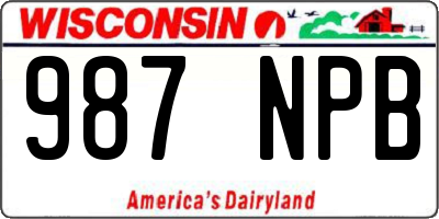 WI license plate 987NPB