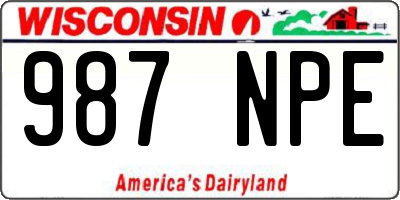 WI license plate 987NPE