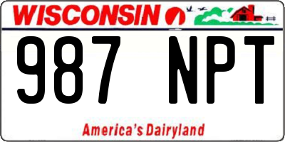 WI license plate 987NPT