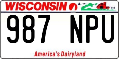 WI license plate 987NPU