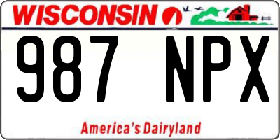 WI license plate 987NPX