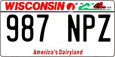 WI license plate 987NPZ