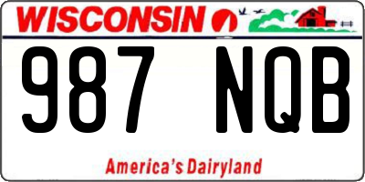 WI license plate 987NQB