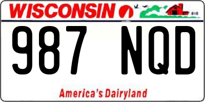 WI license plate 987NQD