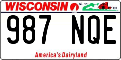 WI license plate 987NQE