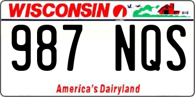 WI license plate 987NQS
