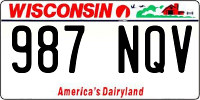 WI license plate 987NQV
