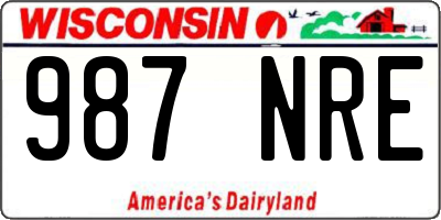 WI license plate 987NRE