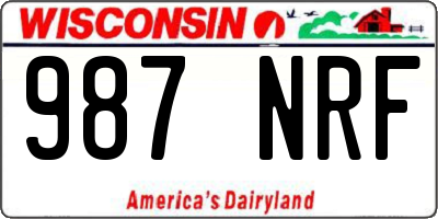 WI license plate 987NRF