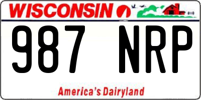 WI license plate 987NRP